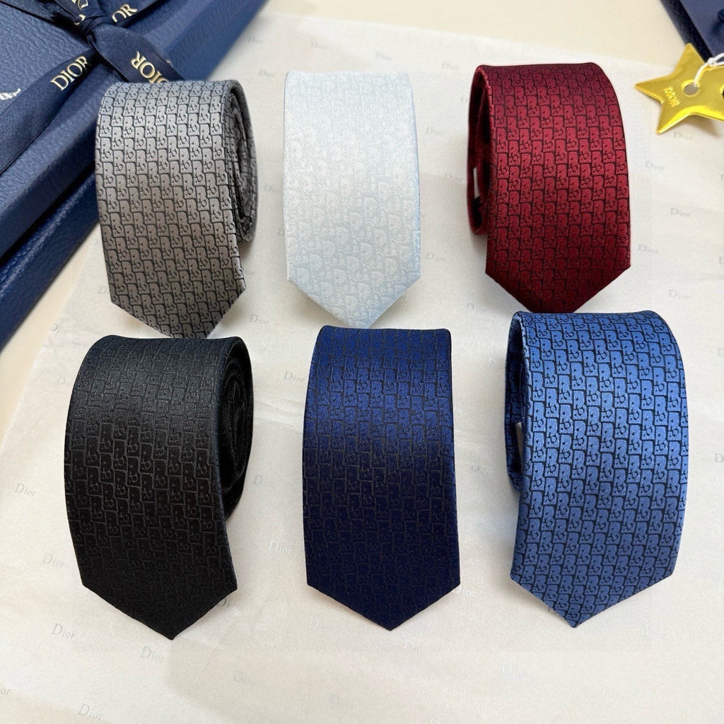 Dior Style Men's Textured Silk Tie