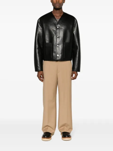 Nanushka faux-leather bomber jacket