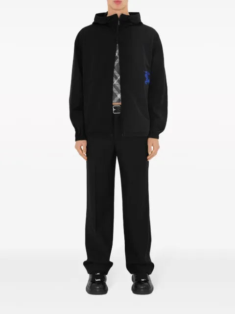 Burberry Equestrian Knight-appliqué hooded jacket