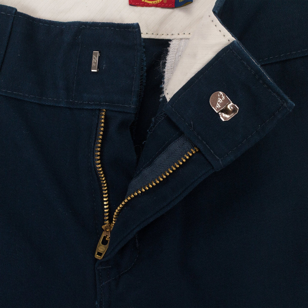 NAVY CONTRAST LEOPARD SIDE STRIPE PANTS