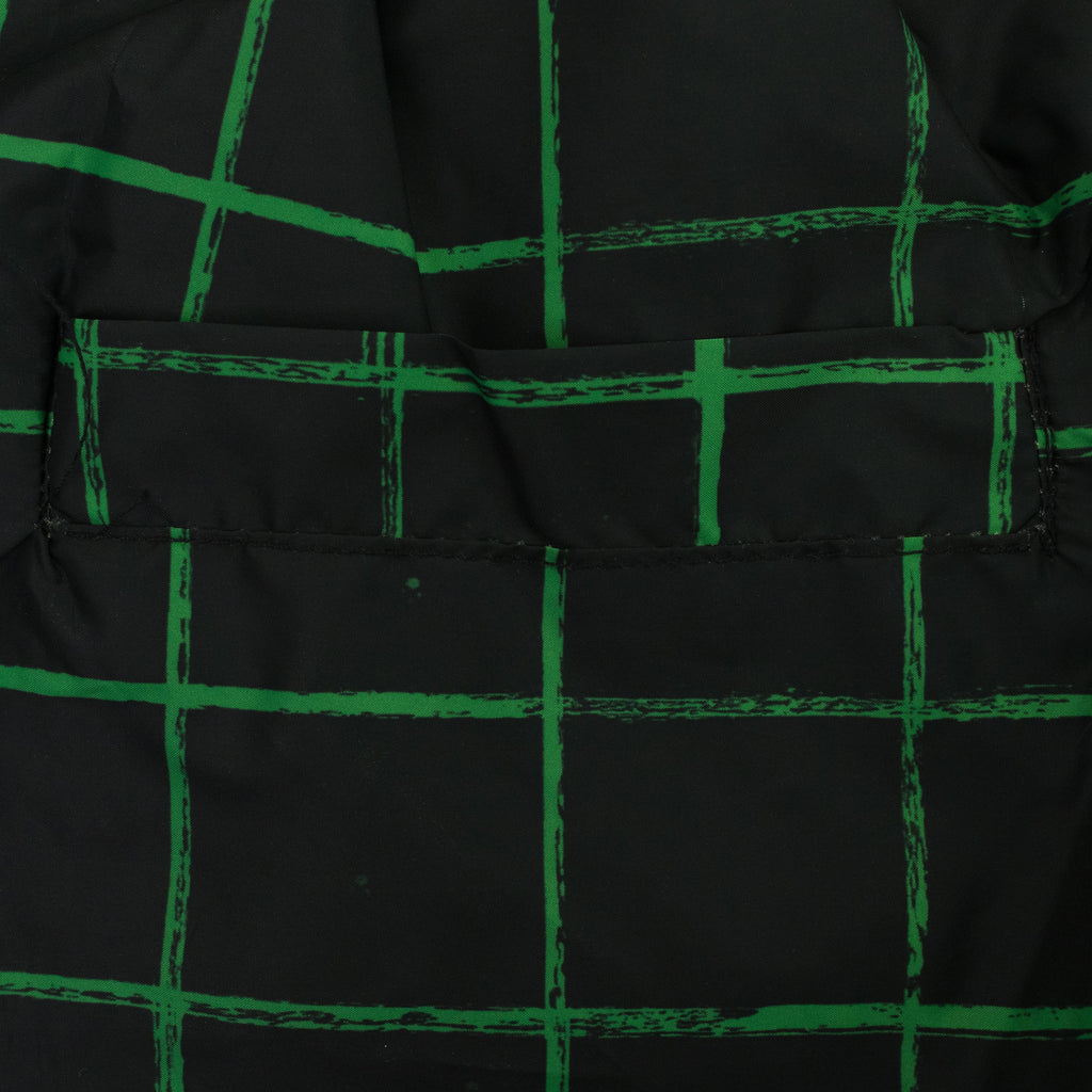 BLACK/GREEN SWISHIES DUO PATTERNED STRAIGHT PANTS