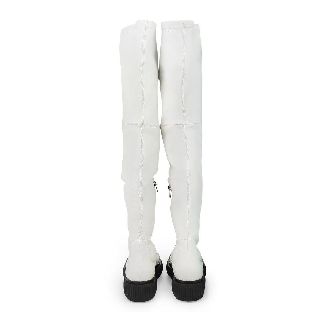 WHITE ARPEGE HIGH OVER THE KNEE BOOTS