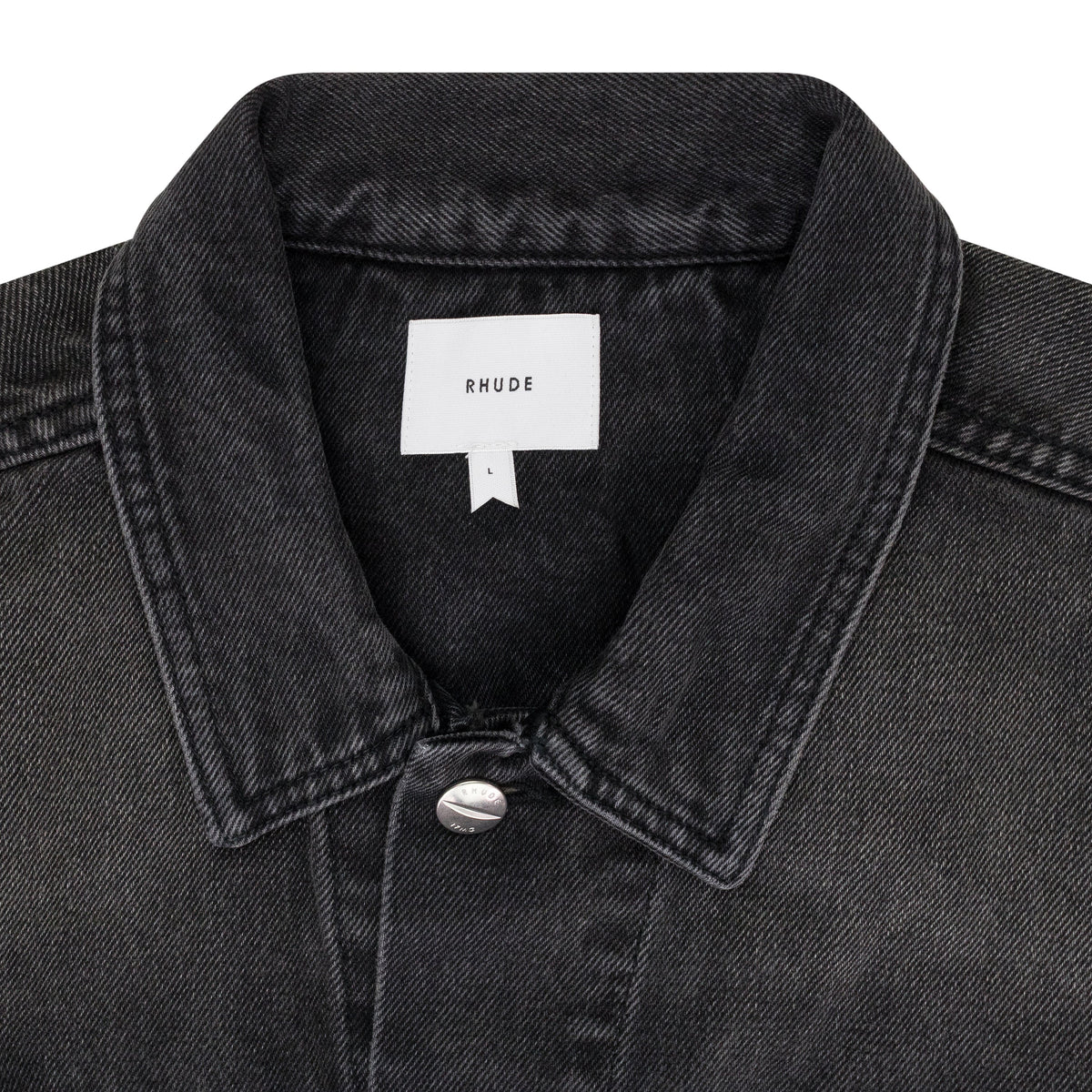 BLACK OVERSIZED DENIM TRUCKER JACKET