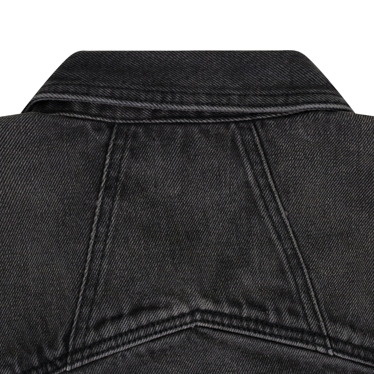 BLACK OVERSIZED DENIM TRUCKER JACKET