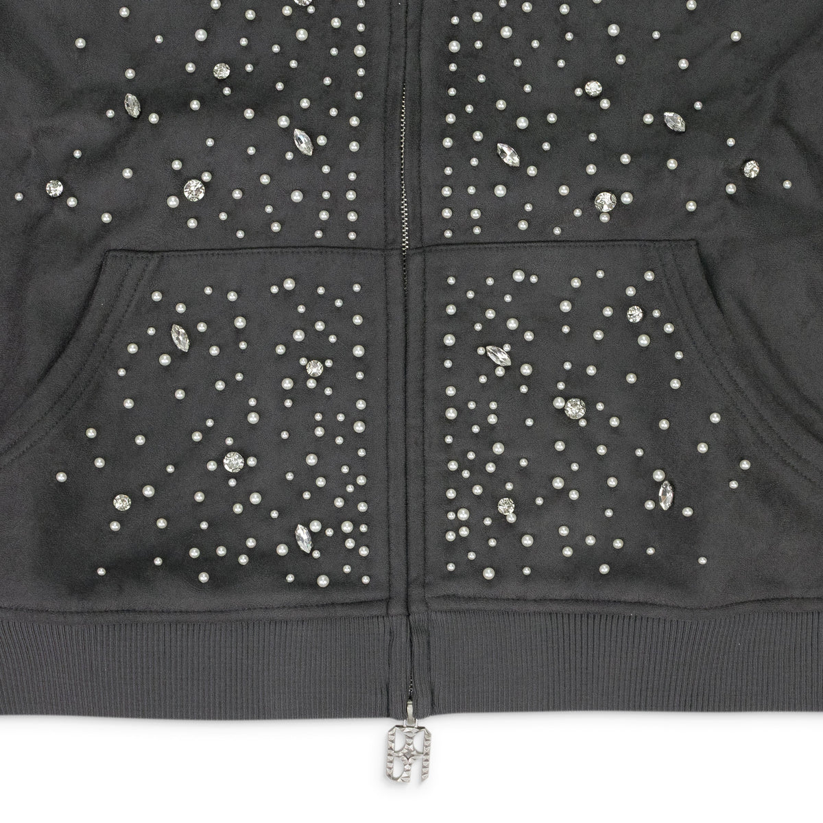 BLACK CASHEW BLOSSOM PEARL HOODIE