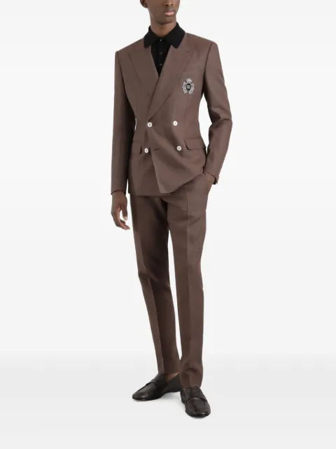 Dolce & Gabbana crest-appliqué blazer
