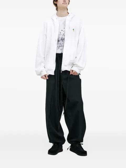 Maison MIHARA YASUHIRO embroidered zip-up hoodie