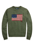 Polo Ralph Lauren flag-embroidered crewneck sweater