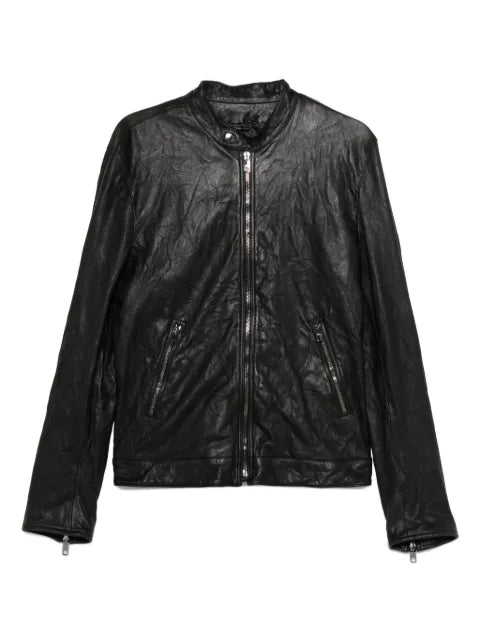 Dolce & Gabbana zip-fastening lambskin leather jacket