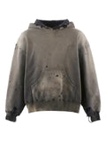 SAINT MXXXXXX distressed front pouch pocket hoodie