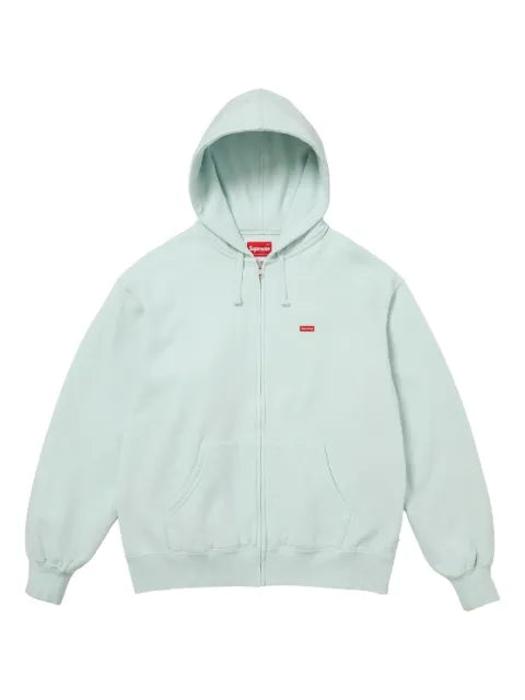 Supreme logo-patch zip-up hoodie