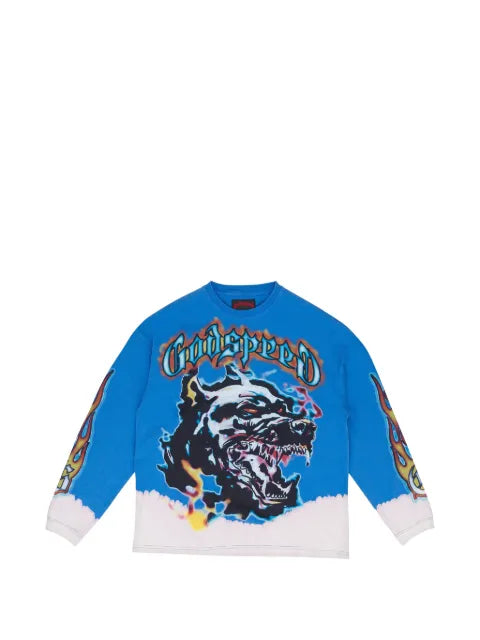 GODSPEED Off The Leash graphic long-sleeve sweatshirt