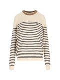 Prada striped button-detail sweater