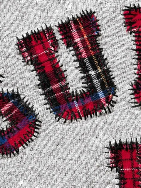 Supreme Plaid Arc appliqué sweater