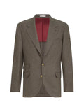 Brunello Cucinelli Mouliné virgin wool twill deconstructed Cavallo blazer