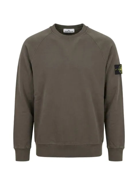 Stone Island 6100008 organic cotton fleece sweatshirt