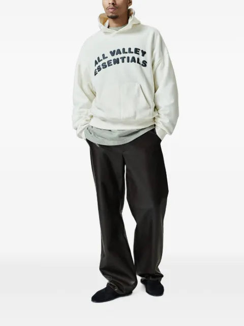 ESSENTIALS logo-print pouch-pocket hoodie
