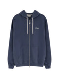 POMPEII logo-embroidered zip-up hoodie