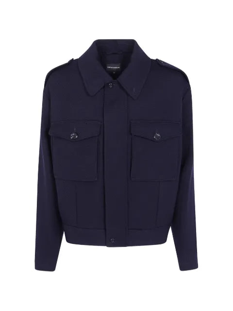 Emporio Armani button-up wool jacket