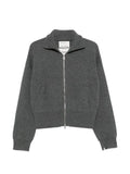 extreme cashmere zip-up knitted sweater