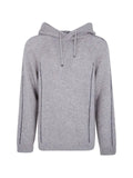 Giorgio Armani contrast-stitch alpaca hoodie