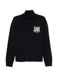 Maison Kitsuné fox-intarsia high-neck sweater