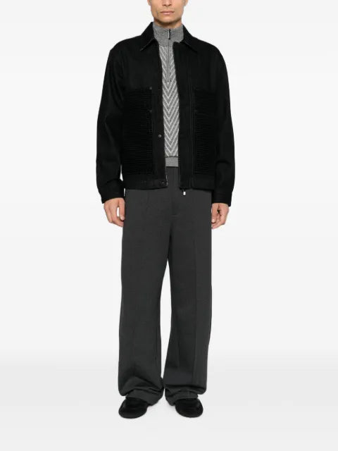 Emporio Armani logo-pattern denim jacket