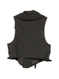 Ziggy Chen check-pattern panelled gilet