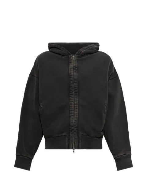 ENTIRE STUDIOS faded-effect zip-up hoodie