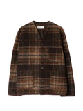 Universal Works check-pattern cardigan