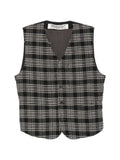 Individual Sentiments check-pattern button-up waistcoat