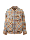 BREATH check-pattern zip-up shirt jacket