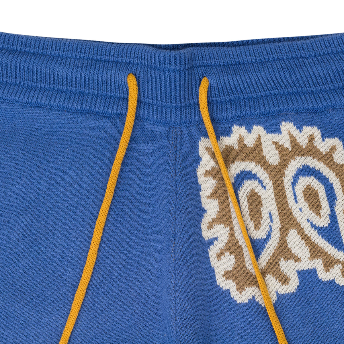 Blue Knit Bandana Shorts