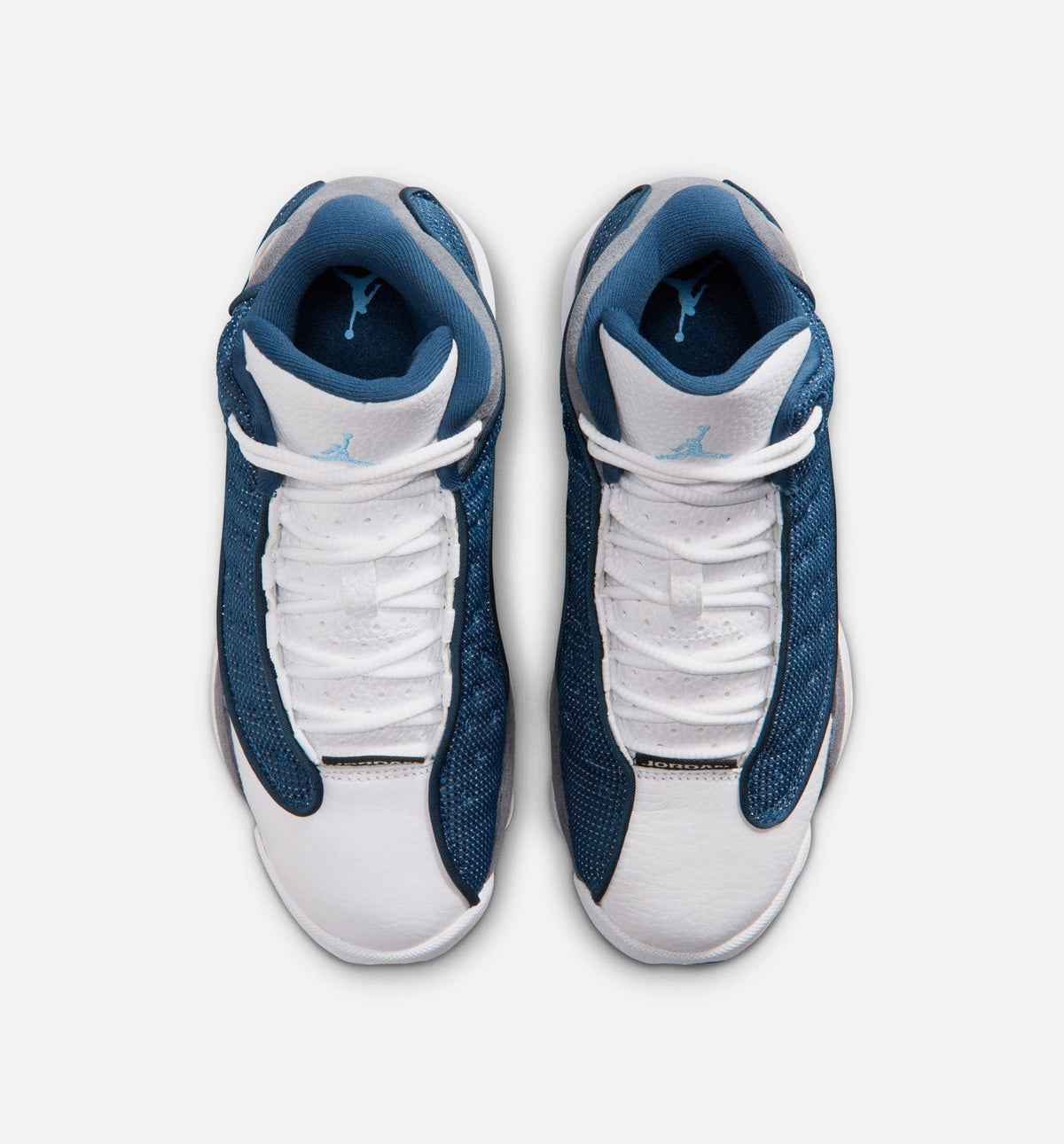 Air Jordan 13 Retro Navy and Flint Grey Big Kids' Sneakers - Navy/University Blue/Flint Grey/White