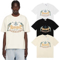 Rhude T-shirts Sardines Badge Printing Cotton Casual Short Sleeve Men and Women