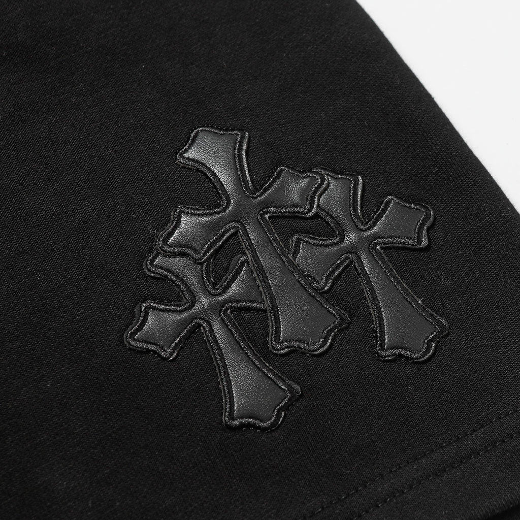 Chrome Hearts Cemetery Leather Cross Patch Paper Jam Shorts