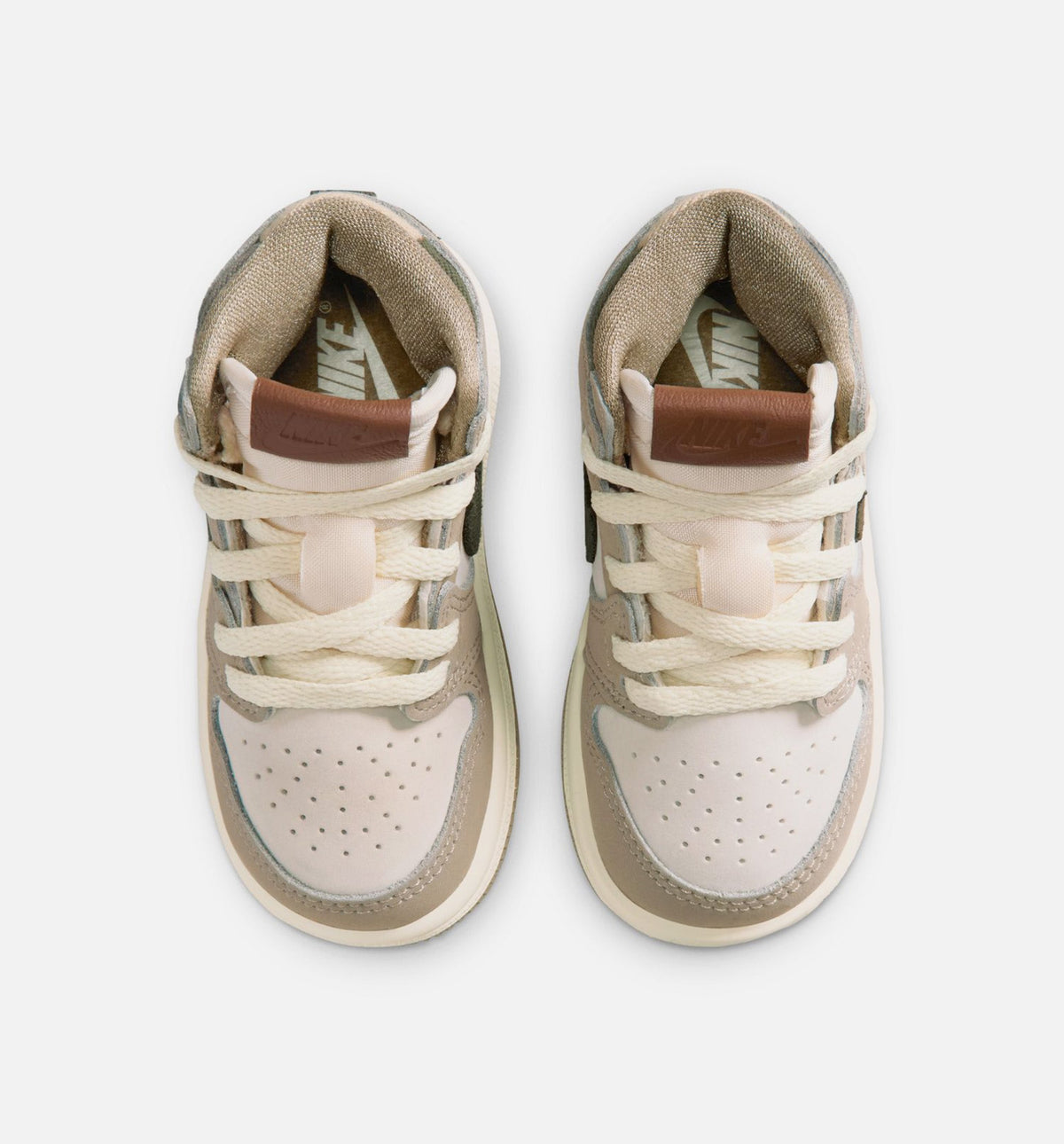 Air Jordan 1 Retro High OG Infant/Toddler Lifestyle Shoes - Khaki Warm Earth Tones