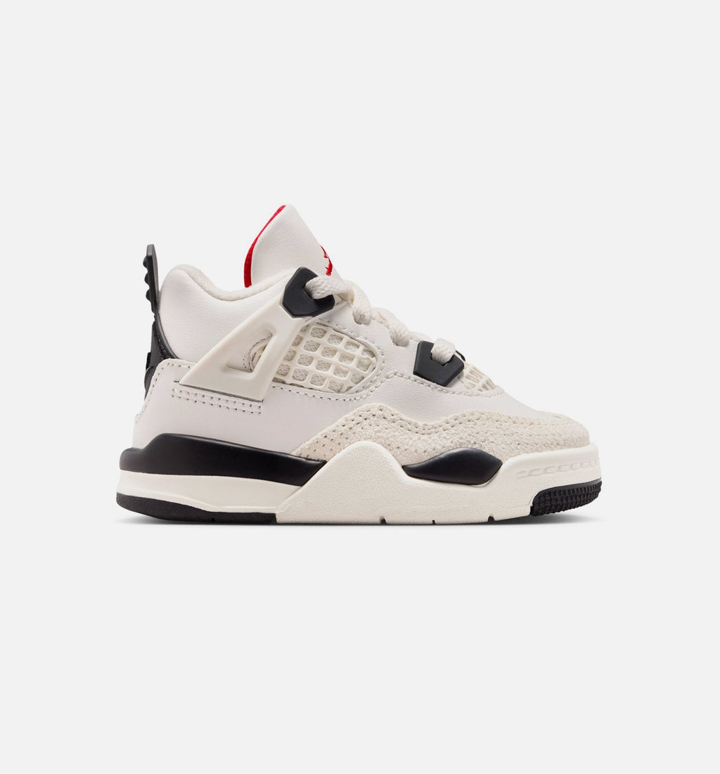 Air Jordan 4 Retro Flight Club – Infant & Toddler Lifestyle Shoe | Sail/Black/University Red