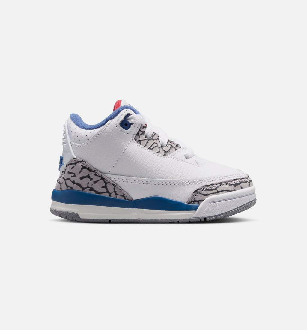 Air Jordan 3 Retro OG "True Blue" Infant/Toddler Shoe – White/Fire Red/True Blue
