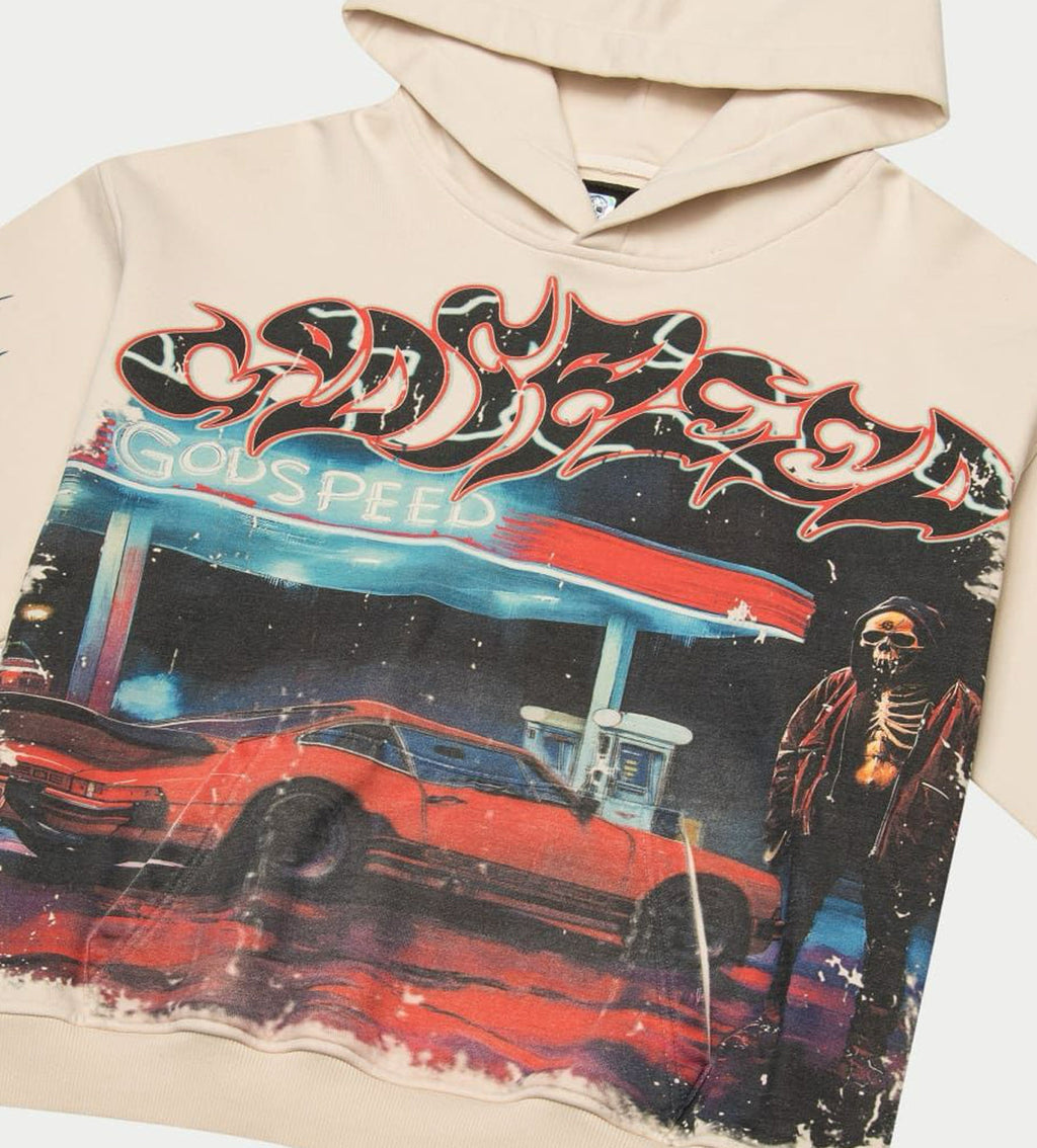 Godspeed Pitstop Hoodie Washed Bone