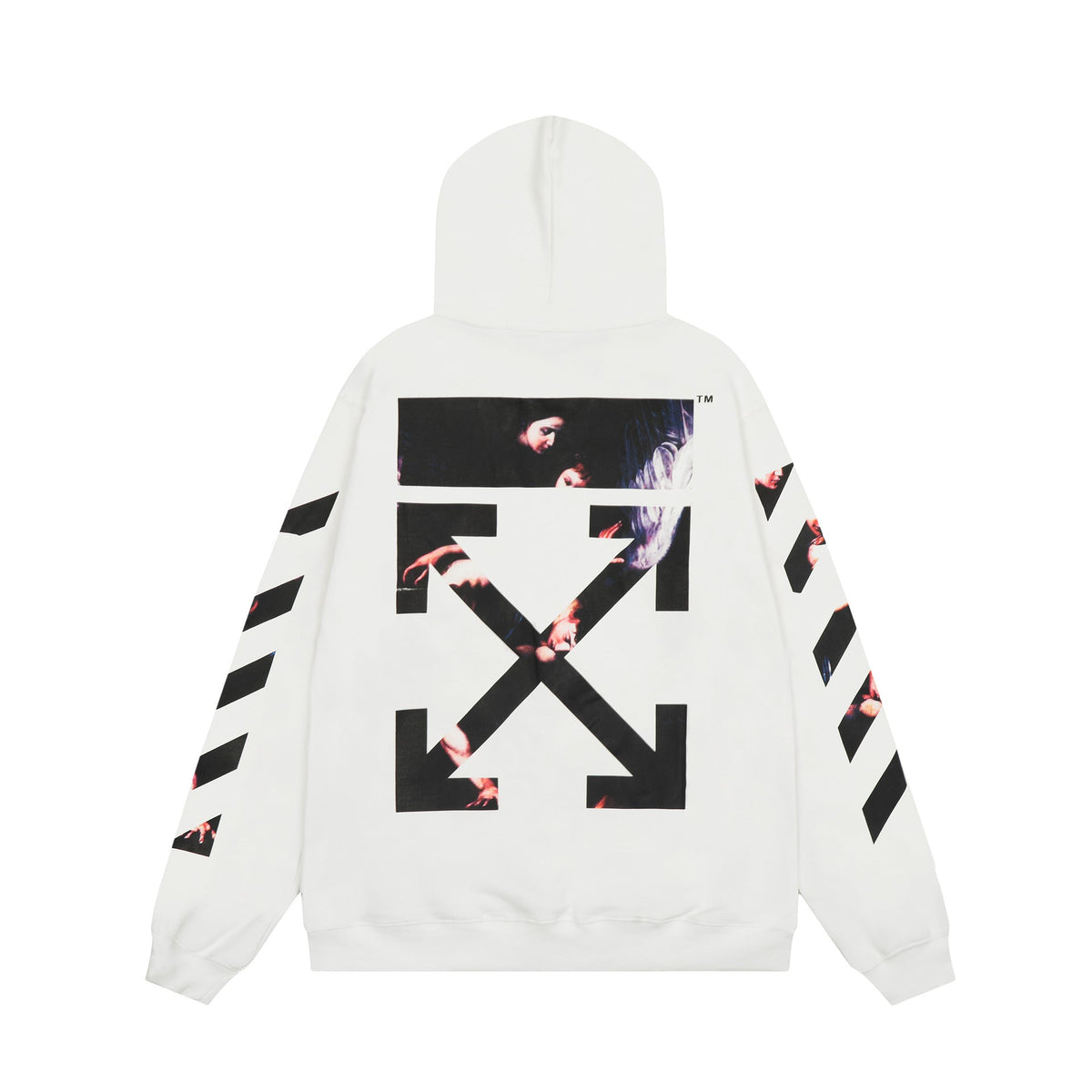 Off‑White Multi‑Arrow Abstract Graphic Oversized Hoodie Streetwear