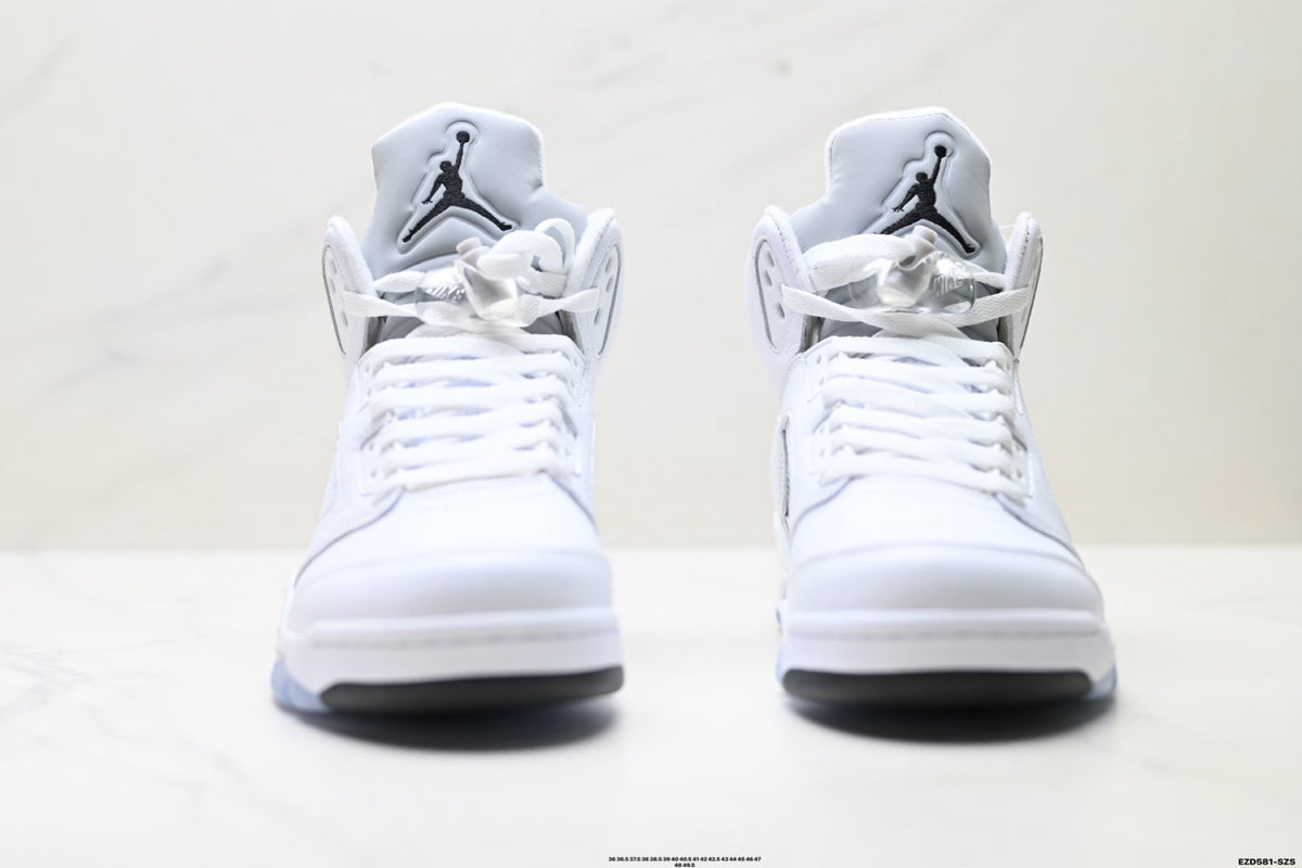 Air Jordan 5 Retro Triple White Sneakers