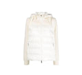 Moncler Women's Hooded Knit Sleeve Down Jacket