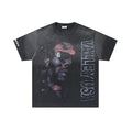VALE USA Washed Black Portrait Graphic T-Shirt