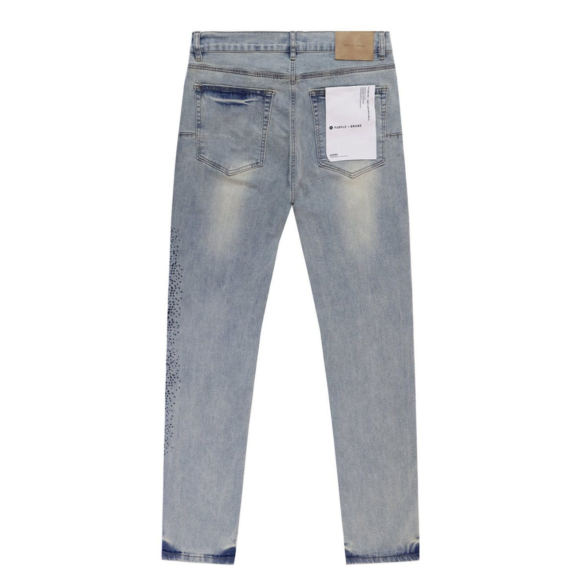 Purple Brand Light Blue Washed Graphic Jeans
