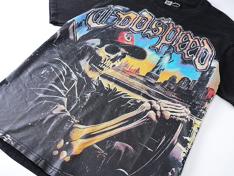 Godspeed Skull Car Graphic T-Shirt
