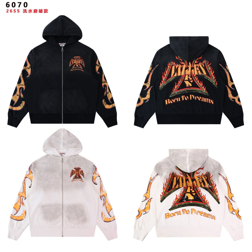 Valley Dreams Death or Glory Flame Zip Hoodie