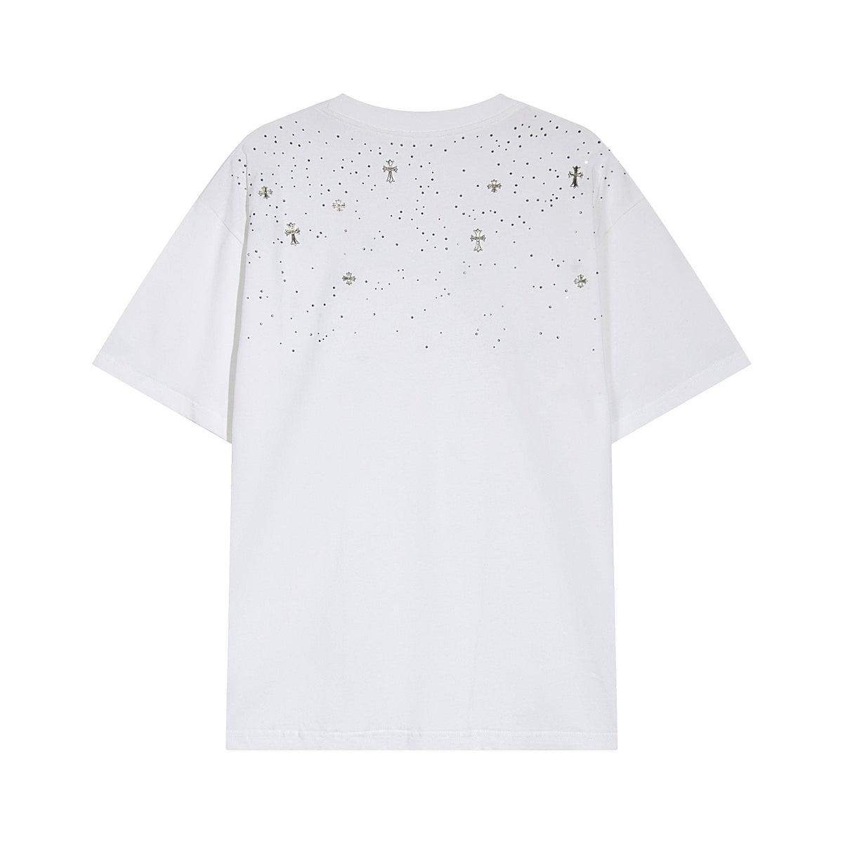 Chrome Hearts Rhinestone Cross Embellished T-Shirt