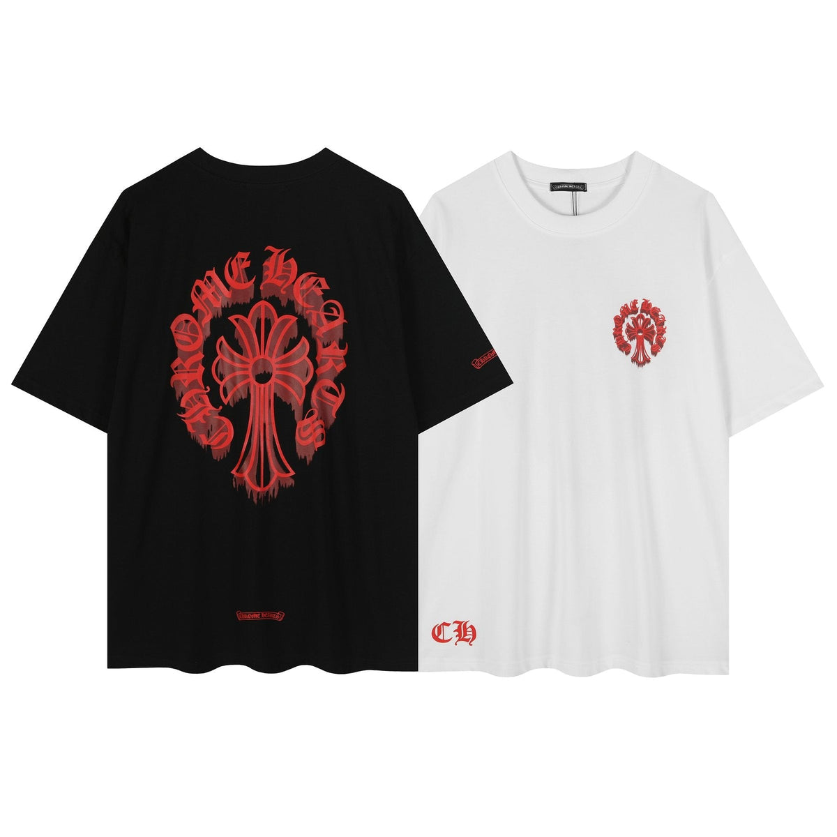 Chrome Hearts Red Cross Graphic Short-Sleeve T-Shirt