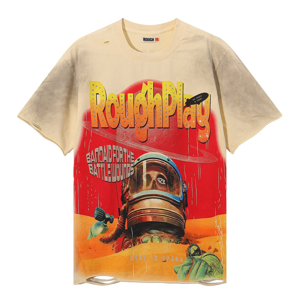Rough Play Lost In Space Astronaut Graphic T-Shirt